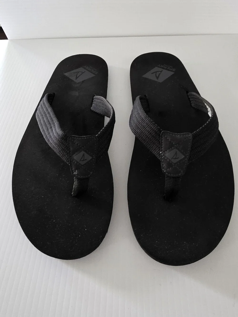 Sperry Men's Black Flip Flop Sandals Size 12M Waterproof